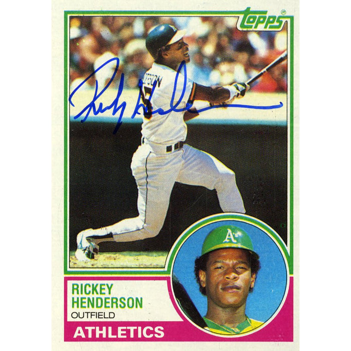 Rickey Henderson Signed 1983 Topps Card