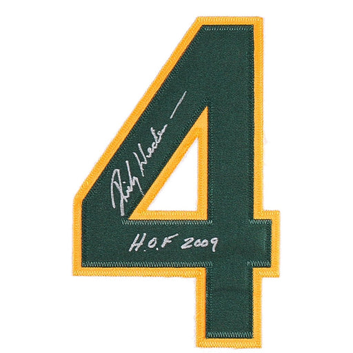 Rickey Henderson Signed Oakland Athletics Green #4 w/ "HOF 2009" Insc