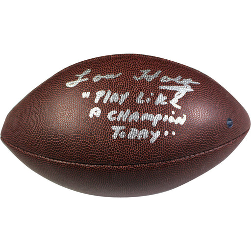 Lou Holtz Signed Wilson NCAA Composite Football w/ "Play Like a Champion Today" Insc