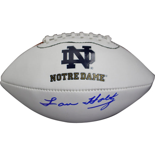 Lou Holtz Signed Notre Dame Fighting Irish Mini Football