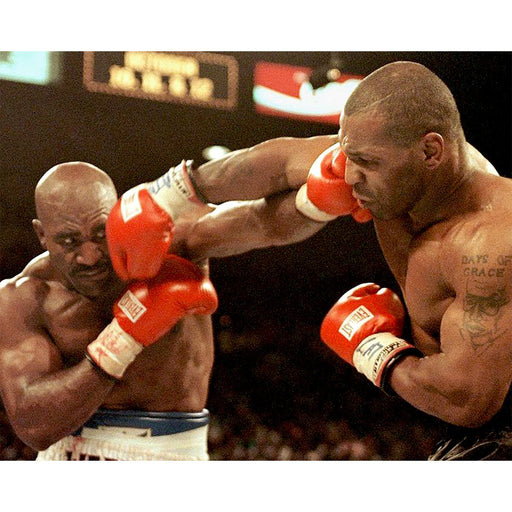 Evander Holyfield and Mike Tyson Connecting 16x20 Photo Uns (Getty #119881961)