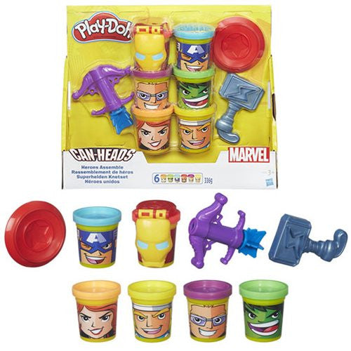 Marvel Heroes Assemble Play-Doh with Can-Heads              