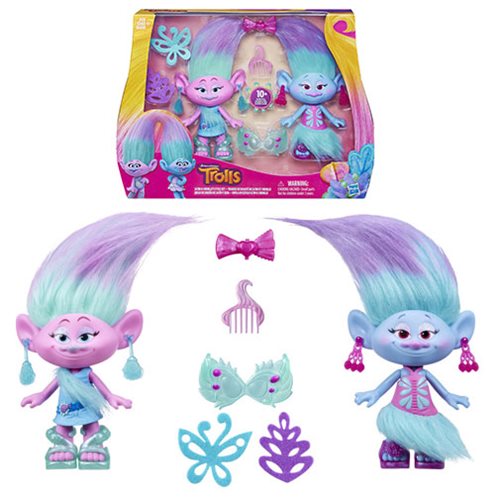 Trolls Satin and Chennille's Style Twins Dolls              