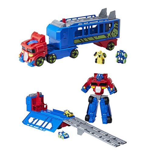 Transformers Rescue Bots Optimus Prime Race Track Trailer   