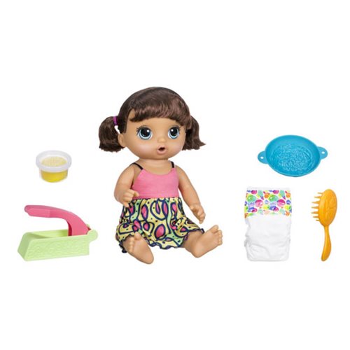 Baby Alive Super Snacks Snackin' Noodles Baby Brunette Doll 