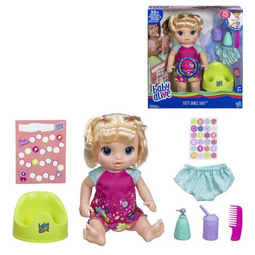 Baby Alive Potty Dance Baby Doll - Blonde Straight Hair     