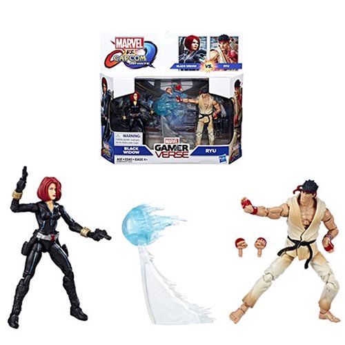 Marvel Gamerverse Black Widow vs. Ryu Action Figures        