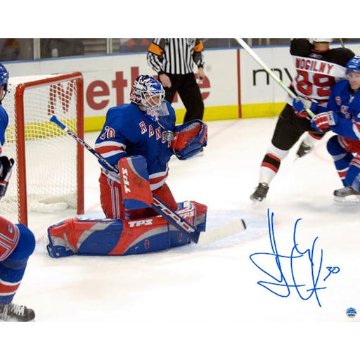 Henrik Lundqvist Signed 1st Win 10/13/2005 16x20 Photo (L/E 30)