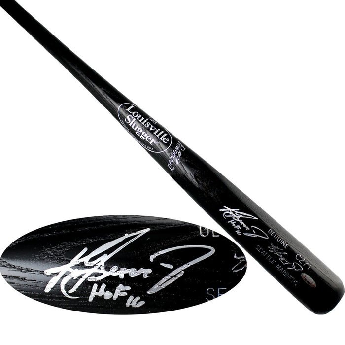 Ken Griffey Jr Signed Louisville Slugger Black Bat w/ "HOF 16" Insc (Tri Star Auth)