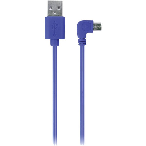 3.5FT 90DG MICRO USB BLU