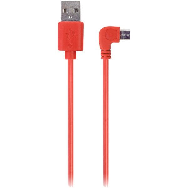 3.5FT 90DG MICRO USB RED