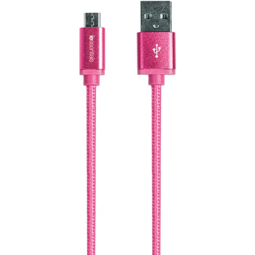 10FT BRAID MICRO USB PNK