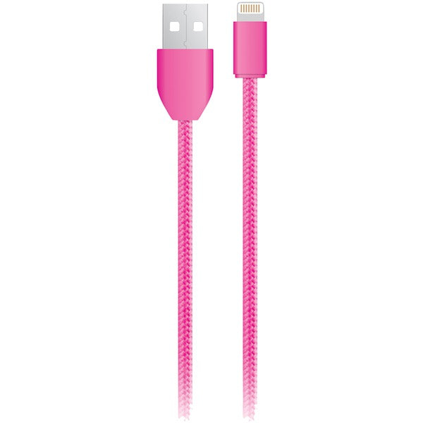 6FT BRAID MICRO USB PNK