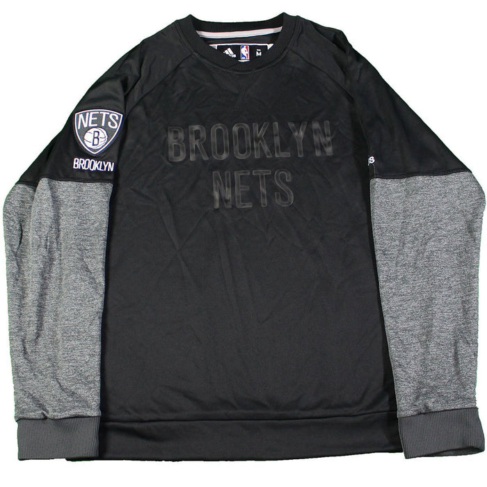 Brooklyn Nets Game Used Road Long Sleeve Black & Grey Shooting Shirt (XL)(#44)