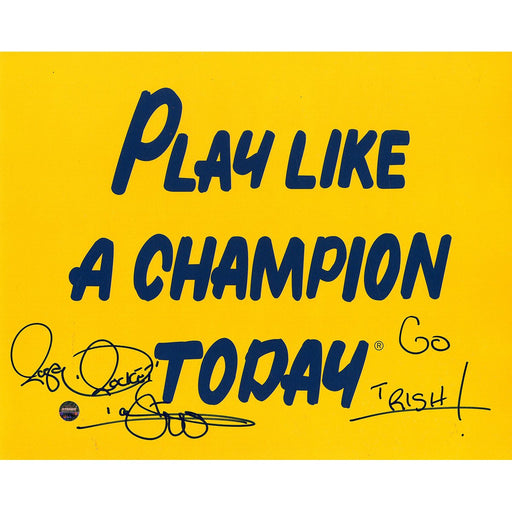 Raghib "Rocket" Ismail Signed Notre Dame "Play Like A Champion" 8x10 Photo w/"Go Irish"Insc.