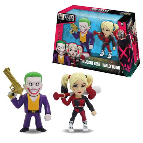 Suicide Squad Joker & Harley 4-Inch Metals Die-Cast Fig 2-Pk