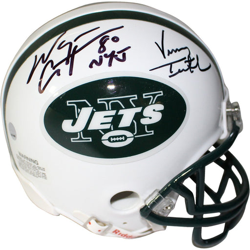 Vinny Testaverde/Wayne Chrebet Dual Signed New York Jets Mini Helmet