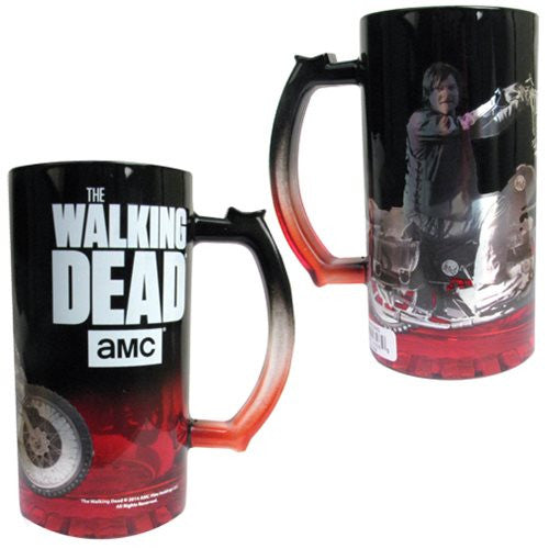 The Walking Dead Daryl Dixon on Motorcycle Glass Beer Mug   