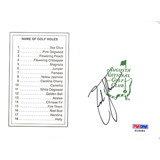 Zach Johnson Signed Augusta National Masters Scorecard (PSA/DNA)