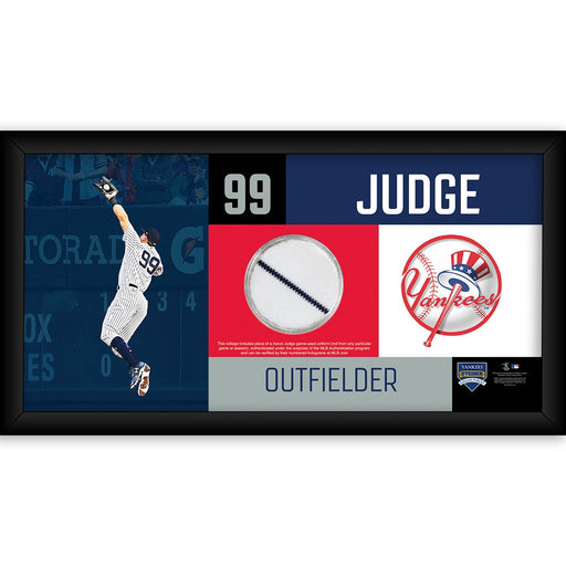 Aaron Judge New York Yankees 4x8 Frame with Game Used Uniform Swatch