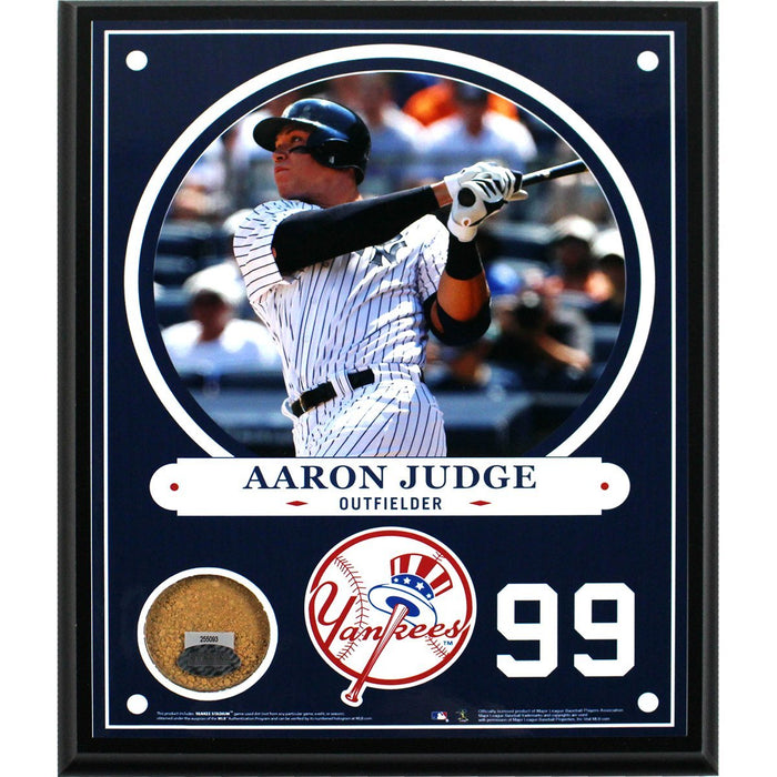 Aaron Judge New York Yankees 8x10 Plaque with Game Used Yankee Stadium Dirt