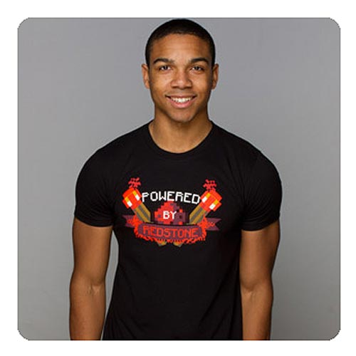 Minecraft Powered By Redstone Black Premium T-Shirt         