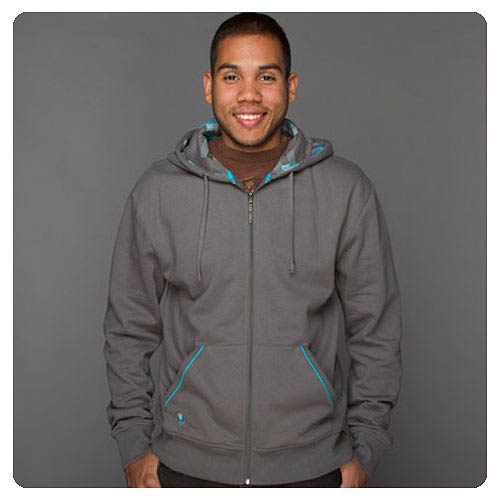 Minecraft Diamond Premium Gray Zip-Up Hoodie                