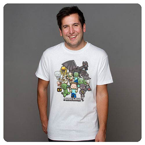 Minecraft Party White T-Shirt                               