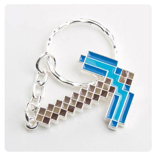 Minecraft Diamond Pickaxe Key Chain                         