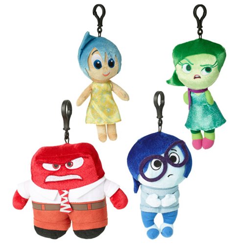 Inside Out 8-Inch Backpack Plush Key Chain Case             