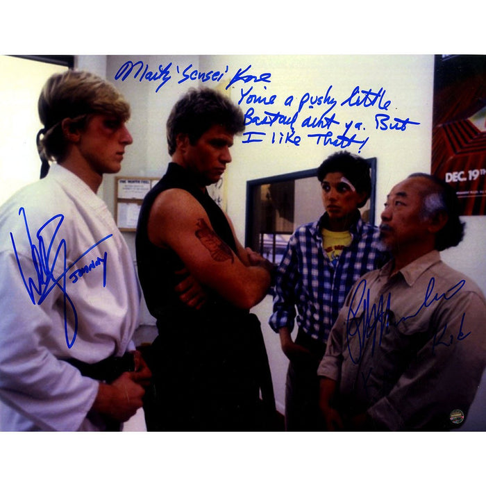 Martin SenseiKove/Ralph Macchio/William Zabka Triple Signed and Inscribed Karate Kid 11x14 Photo