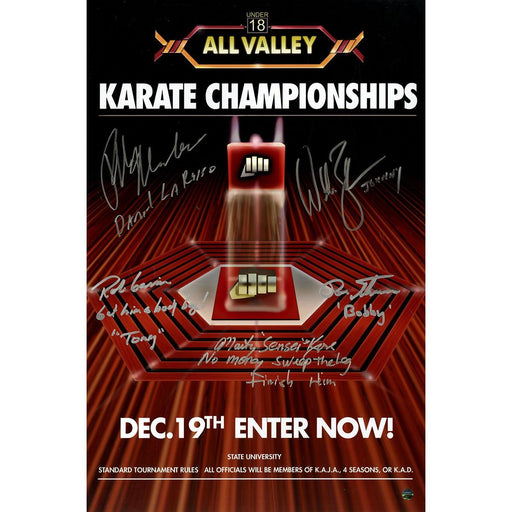 Karate Kid 10 Cast Signed 12x18 Tournament Posters with Multiple Inscriptions