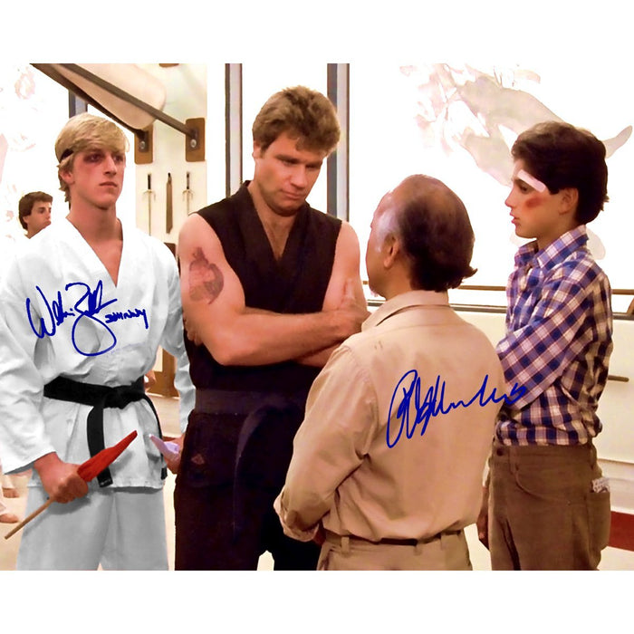 Ralph Macchio/Billy Zabka Dual Signed The Karate Kid- Cobra Kai dojo Confrontation 8x10 Photo