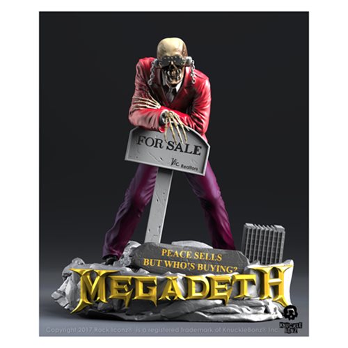 Megadeth Vic Rattlehead Peace Sells Rock Iconz Statue       