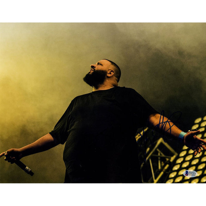 DJ Khaled Signed Horizontal Black Shirt 11x14 Photo Beckett Auth