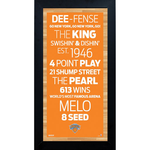 New York Knicks Desktop/Wall Hangable Subway Sign 4x8 Framed Photo