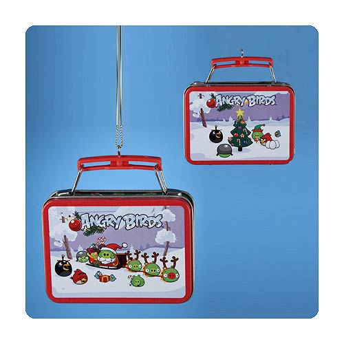 Angry Birds Miniature Tin Lunch Box Christmas Ornament      