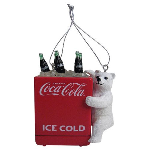 Coca-Cola Bear Cub with Cooler 4 1/2-Inch Ornament          