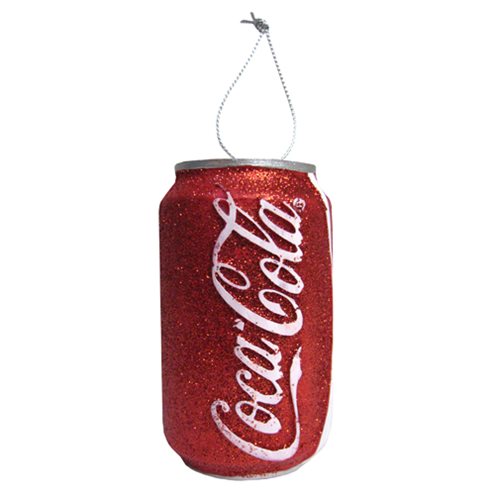 Coca-Cola Red Glitter Can 3 1/2-Inch Ornament               