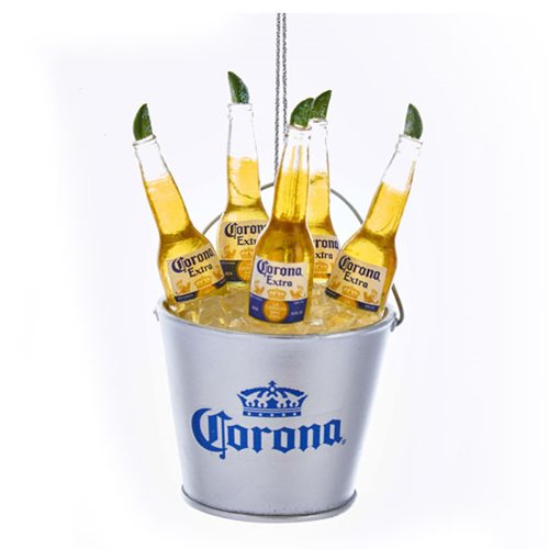 Corona Bottles in Ice Bucket 3 3/4-Inch Ornament            