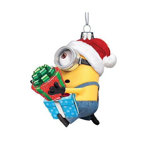 Despicable Me Karl with Presents 3 3/4-Inch Glass Ornament  