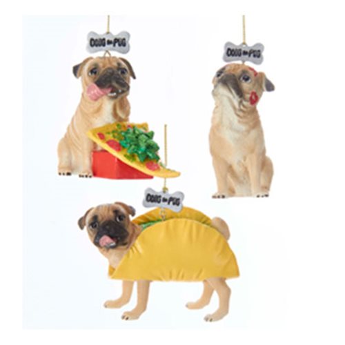 Doug the Pug Food 3 1/2-Inch Resin Ornament Case            