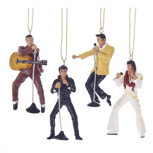 Elvis Presley 2 1/2-Inch Resin Ornament Gift Set 4-Pack     