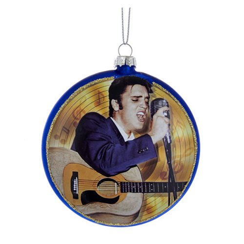 Elvis Presley Blue Suede Shoes 3 1/2-Inch Disc Ornament     