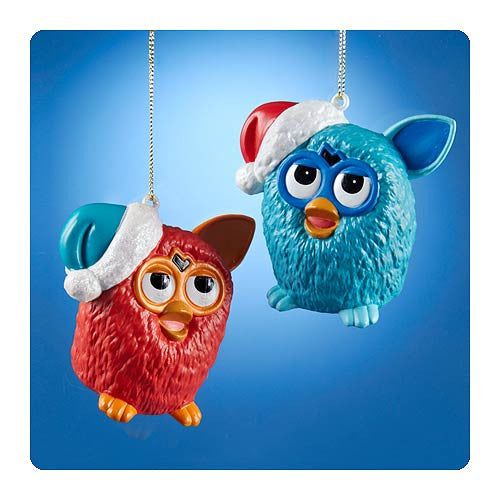 Furby Blue and Red Figural Blow Mold Ornament Inner Case    