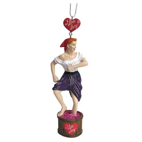 I Love Lucy Grape Stomping Resin Ornament                   