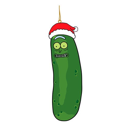 Rick and Morty Santa Hat Pickle Rick Blowmold Ornament      