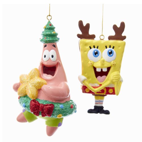 SpongeBob SquarePants and Patrick Blow Mold Ornament Case   