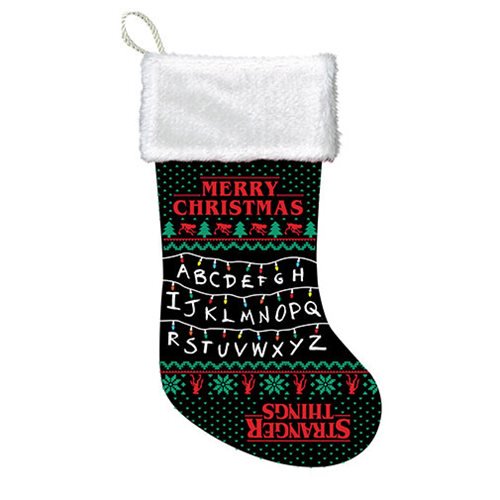 Stranger Things Lights Black and White Printed Stocking     