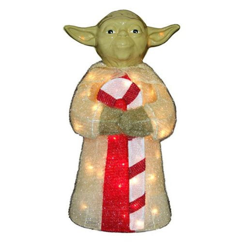 Star Wars Yoda Lighted 28-Inch Tinsel Display               